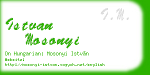 istvan mosonyi business card