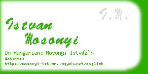 istvan mosonyi business card